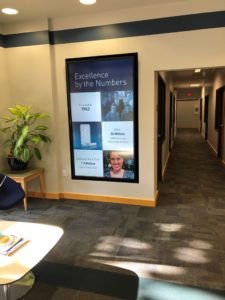 Entry way portrait touch panel display
